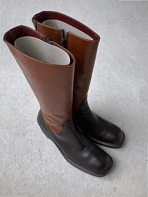 HUGO HUGO BOSS Stiefel 1xbenutzt Gr.37 (etwas größer) Leder in Brauntönen Karree