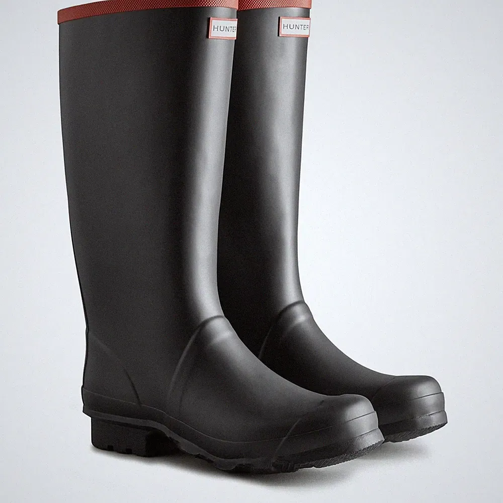 Hunter Argyll Full Knee Gummistiefel Schwarz