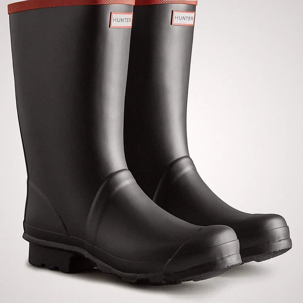 Hunter Argyll Short Knee Gummistiefel Schwarz