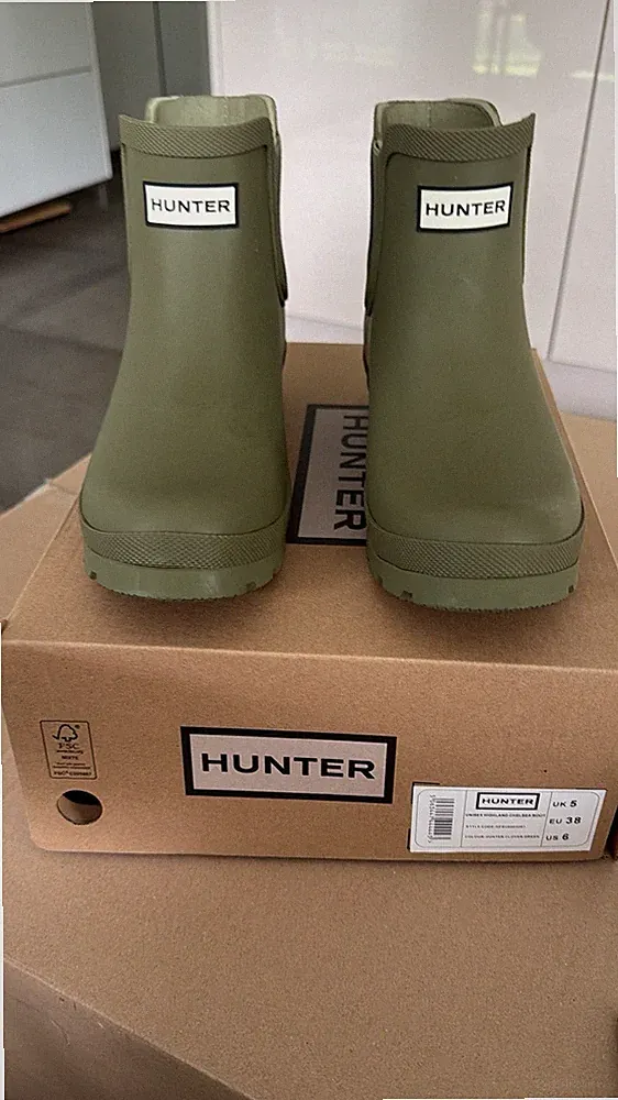 Hunter Chelsea Boot 41 Gefüttert Neu Olive Gummistiefel Chelsea Boots