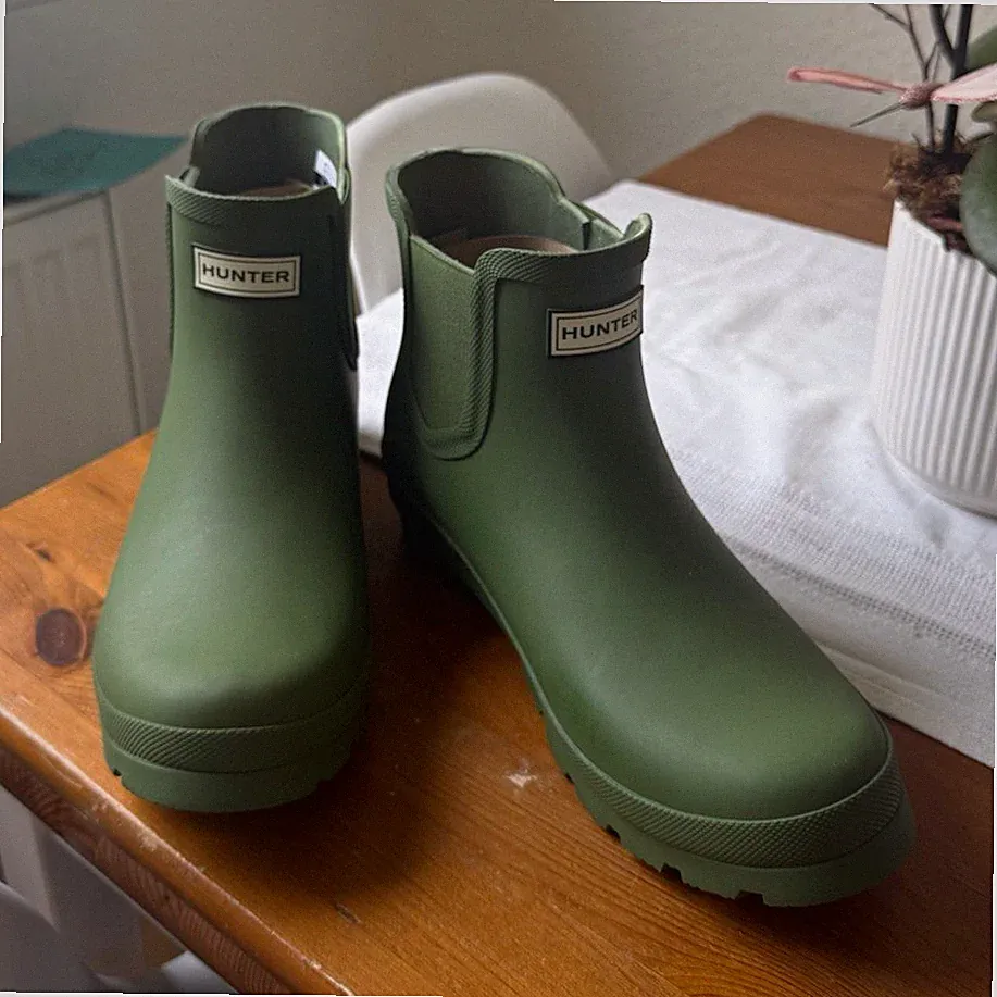 Hunter Chelsea Damen Gummistiefeletten wasserdicht grün EU 40
