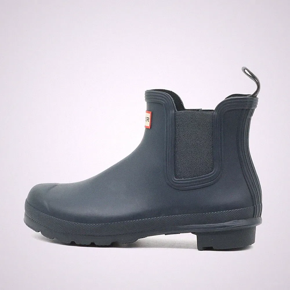 Hunter Damen Chelsea Rain Boot Stiefel Marineblau Elastikeinsätze Original EU 39