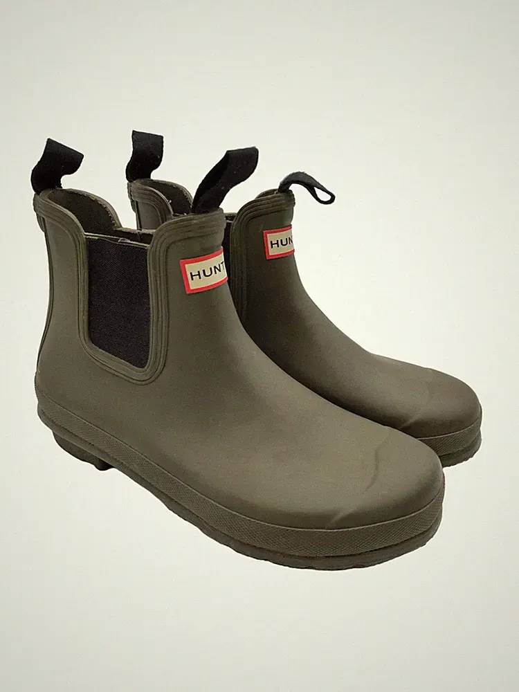 Hunter Damen Gummistiefel Oliv Gr. 40.5 Casual Minimalistisch Streetwear