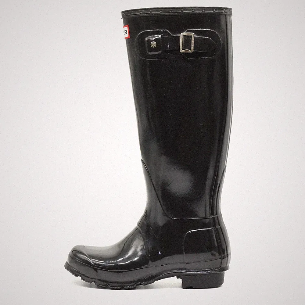 Hunter Damen Original Gloss Tall Stiefel Schaftstiefel Gummistiefel EU 37