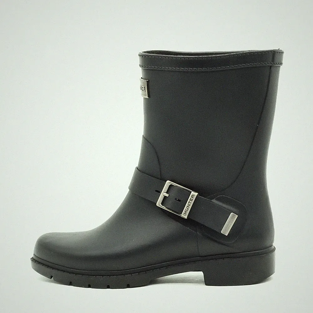 Hunter Damen Original Short Stiefel Schwarz Gummi Mittel Gummistiefel EU 37