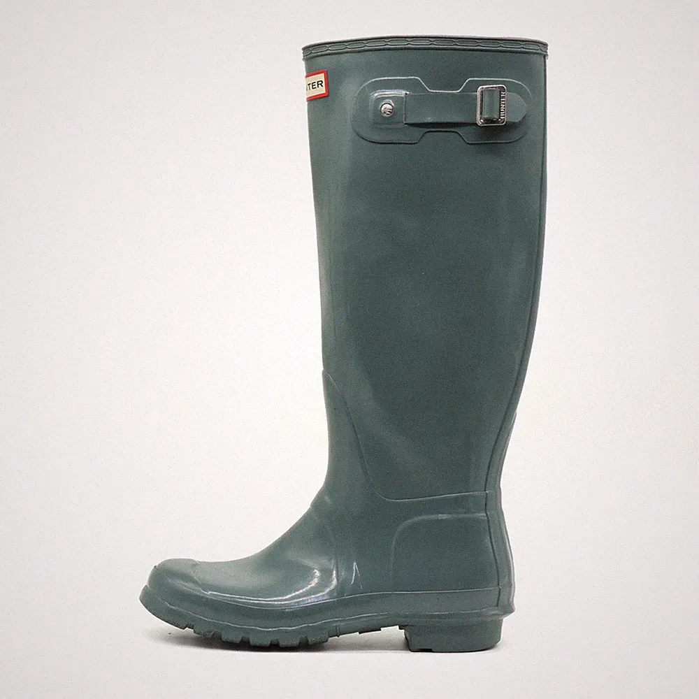 Hunter Damen Original Tall Stiefel Olivgrün Wasserdicht Regenstiefel EU 40/41