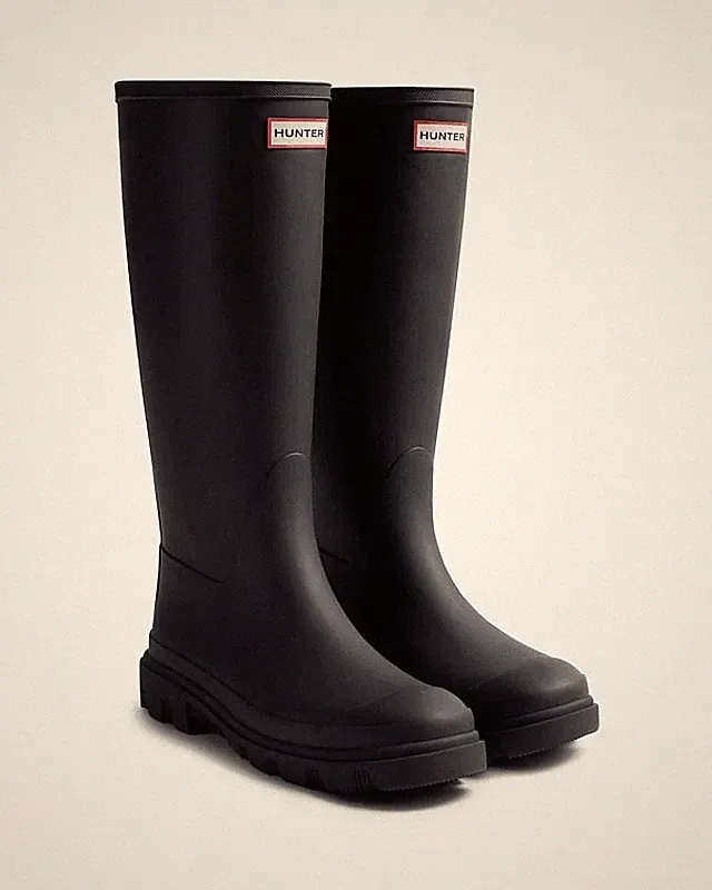 Hunter Downpour Tall Gummi Damen Schwarze Farbe Gummistiefel