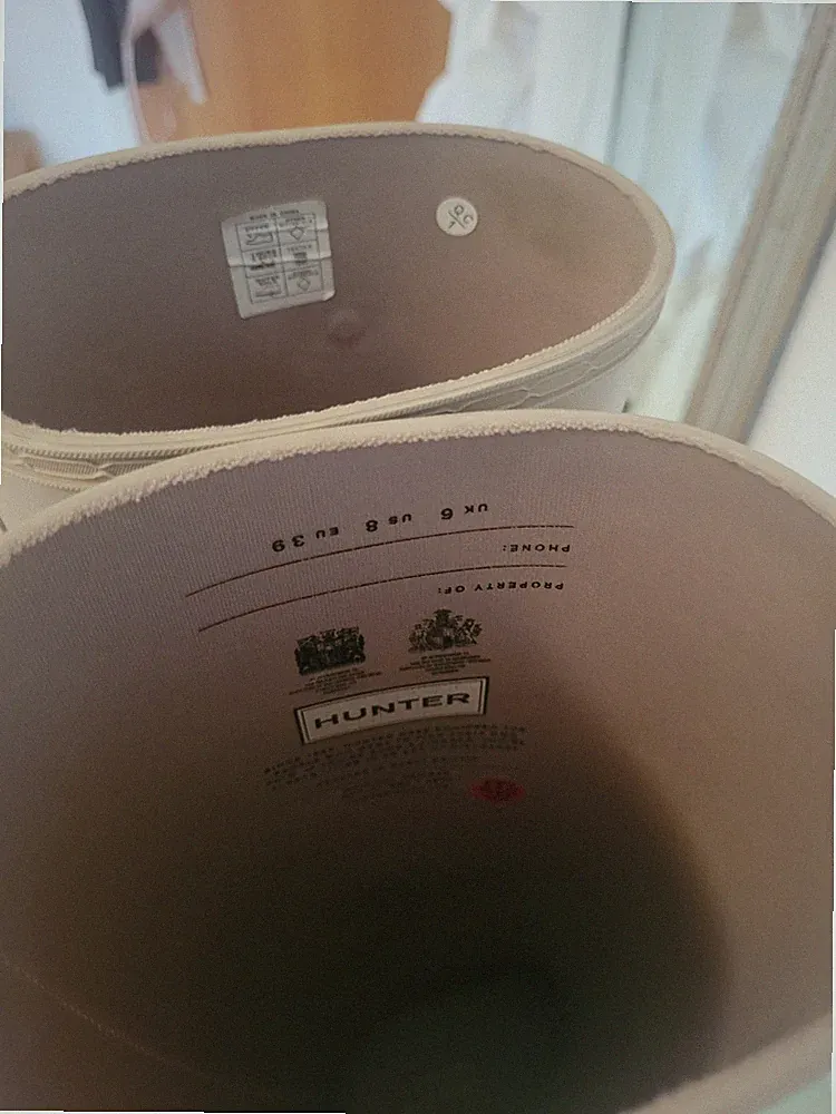 hunter gummistiefel beige Größe 39