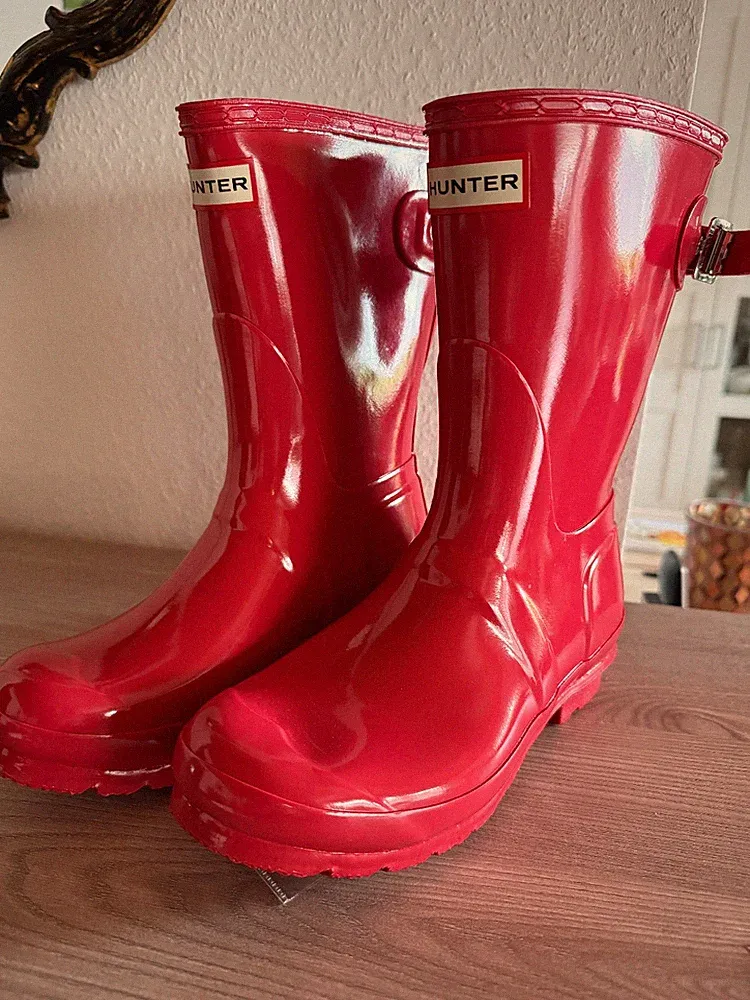 Hunter Gummistiefel, Boots, leuchtend rot, glossy, Gr. 38 *neu*