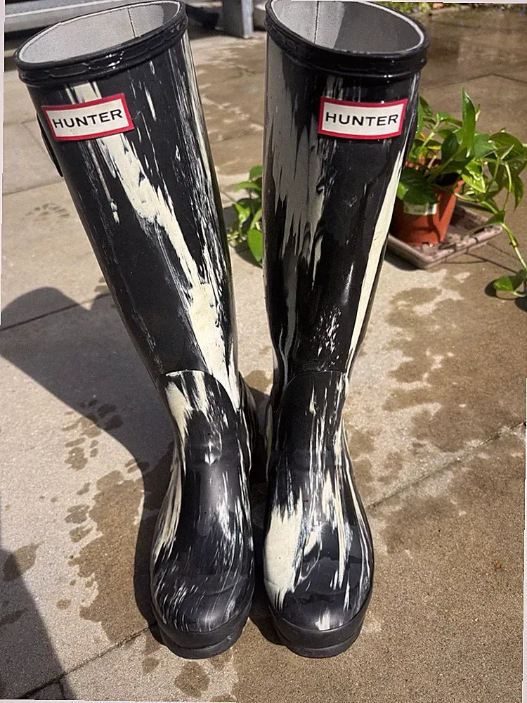 Hunter Schwarze Gummistiefel Damen