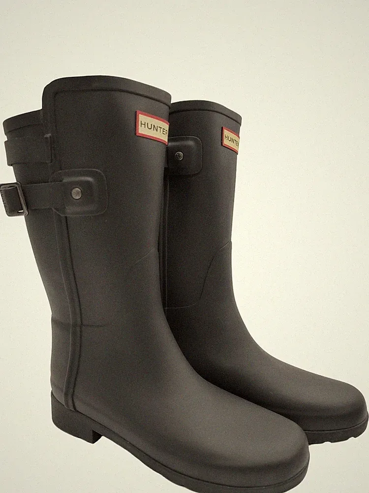 HUNTER Gummistiefel Damen Stiefel Gr. DE 36 schwarz Casual-Look