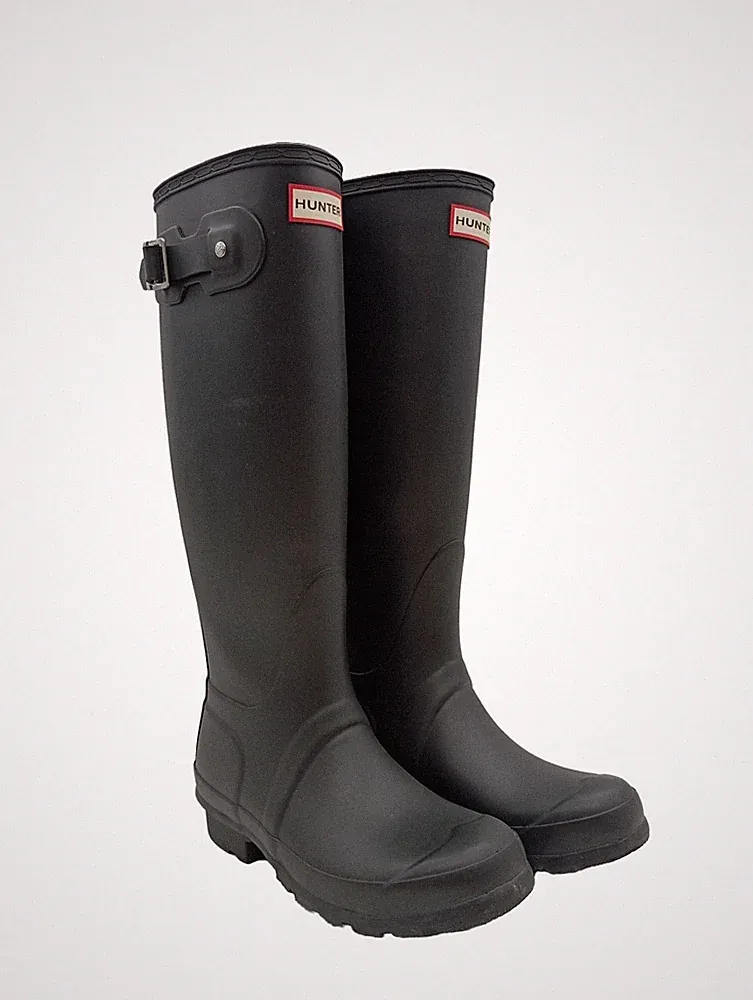 HUNTER Gummistiefel Damen Stiefel Gr. DE 36 schwarz Street-Fashion-Look