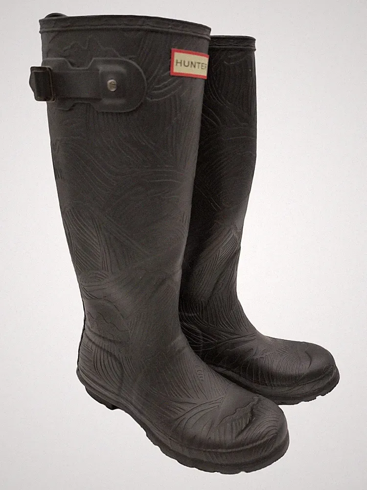 HUNTER Gummistiefel Damen Stiefel Gr. DE 38 schwarz Casual-Look