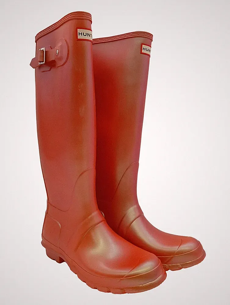 HUNTER Gummistiefel Damen Stiefel Gr. DE 39 hellorange Casual-Look