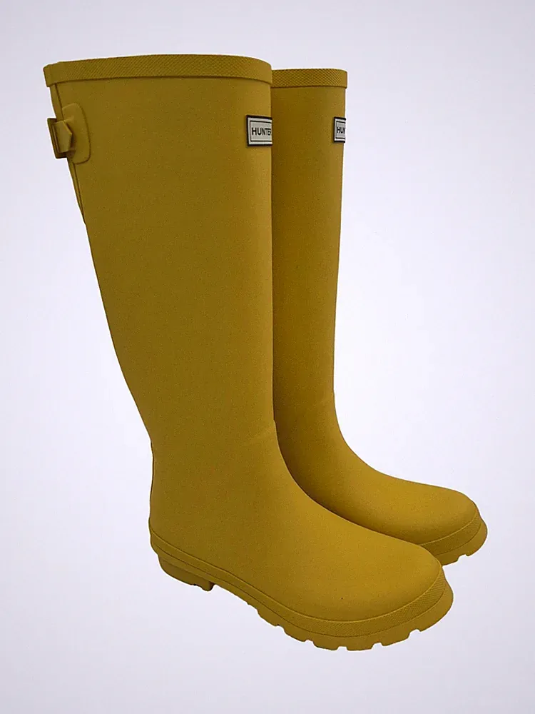 HUNTER Gummistiefel Damen Stiefel Gr. DE 40 blassgelb Casual-Look