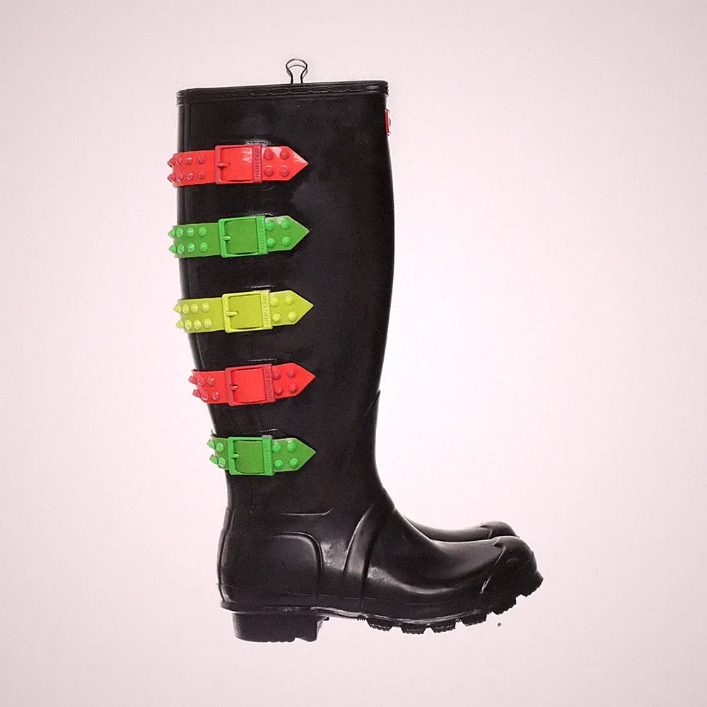 Hunter, Gummistiefel, Größe: 35/36, Schwarz/Mehrfarbig, Damen #SaA