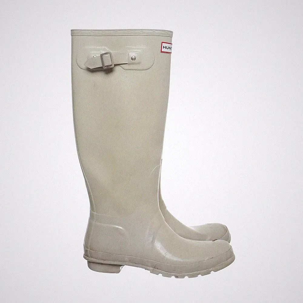 Hunter, Gummistiefel, Größe: 39, model: original gloss, Beige, Damen #kGL