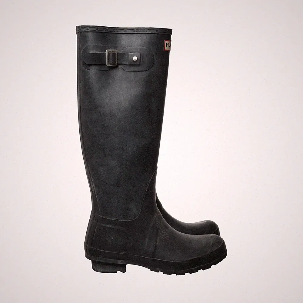 Hunter, Gummistiefel, Größe: 39, model: original tall, Schwarz, Leder #9gF