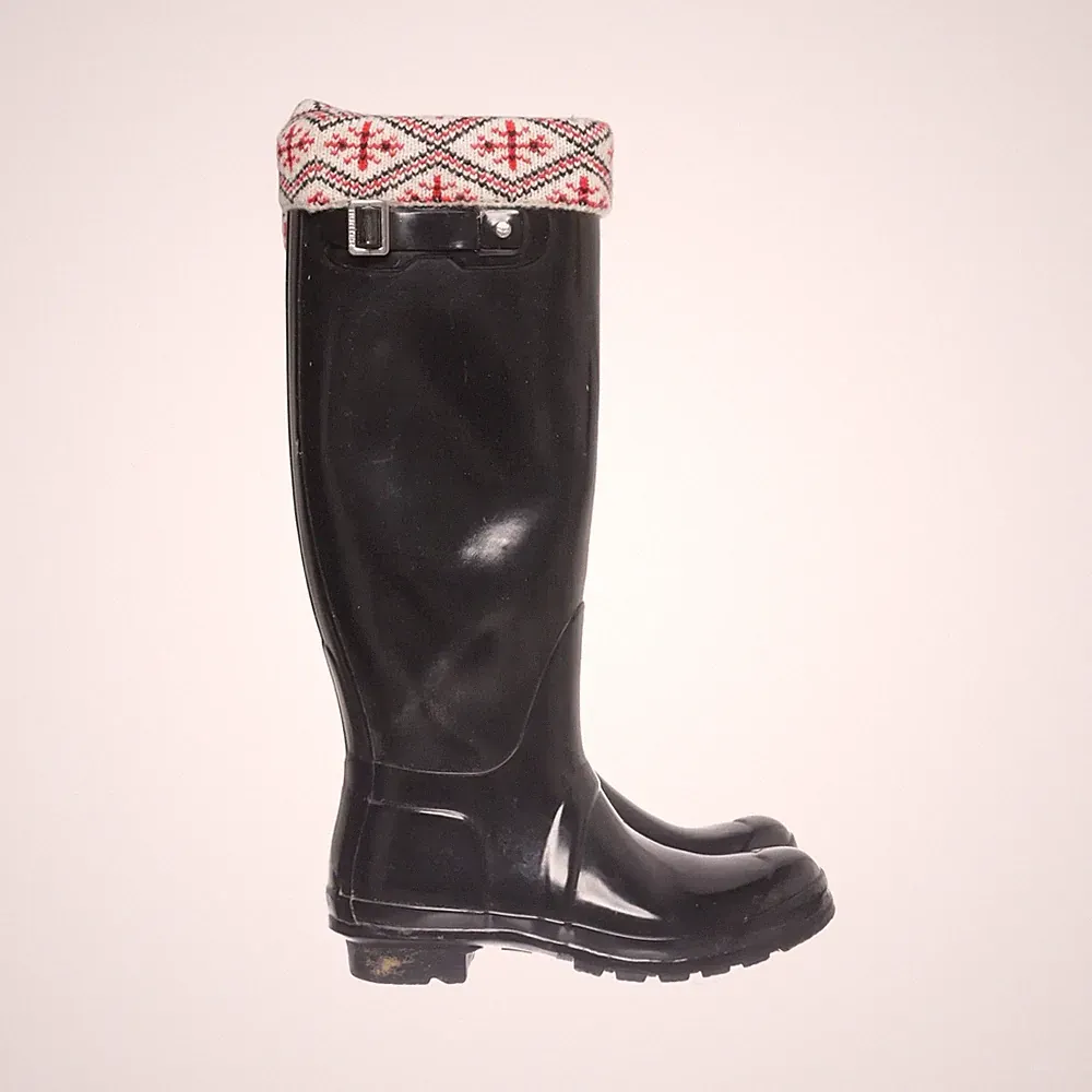 Hunter, Gummistiefel, Größe: 39, Schwarz/Mehrfarbig, Damen #9Dc