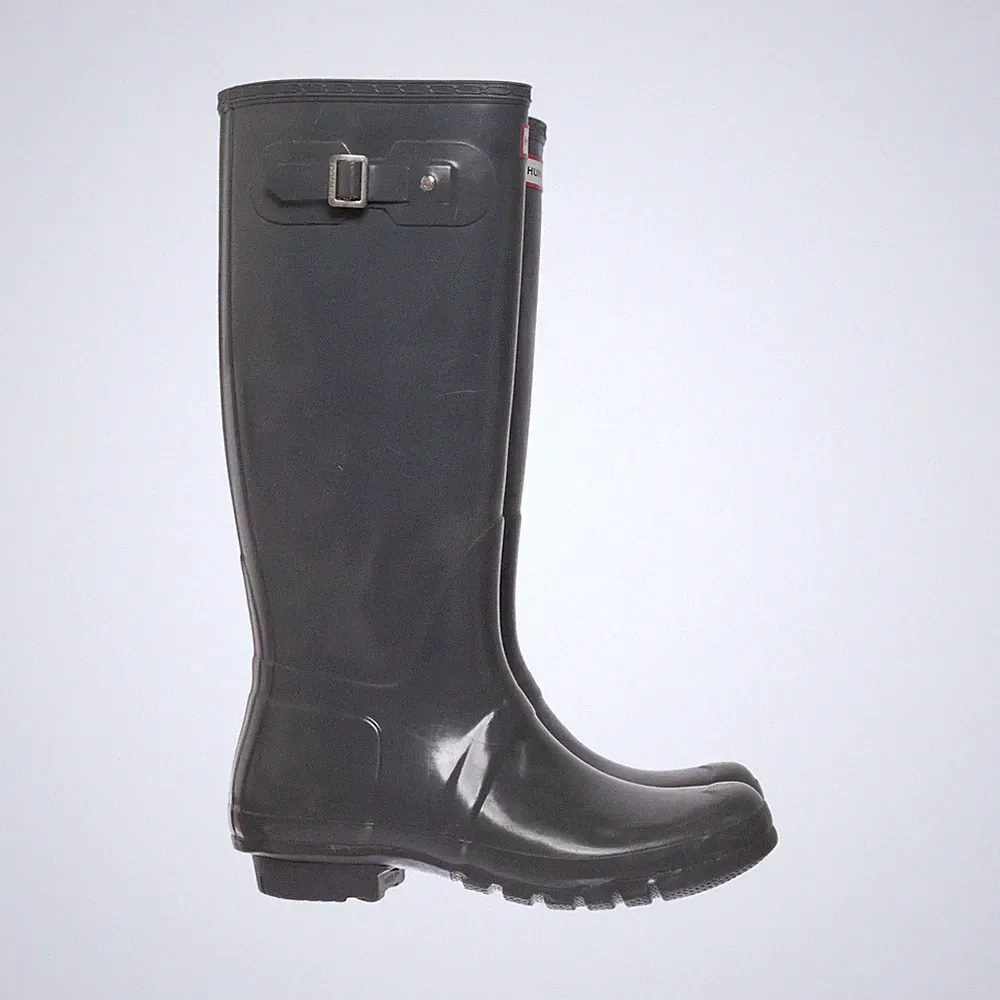 Hunter, Gummistiefel, Größe: 43, model: original gloss tall, Grau, Damen #ttA