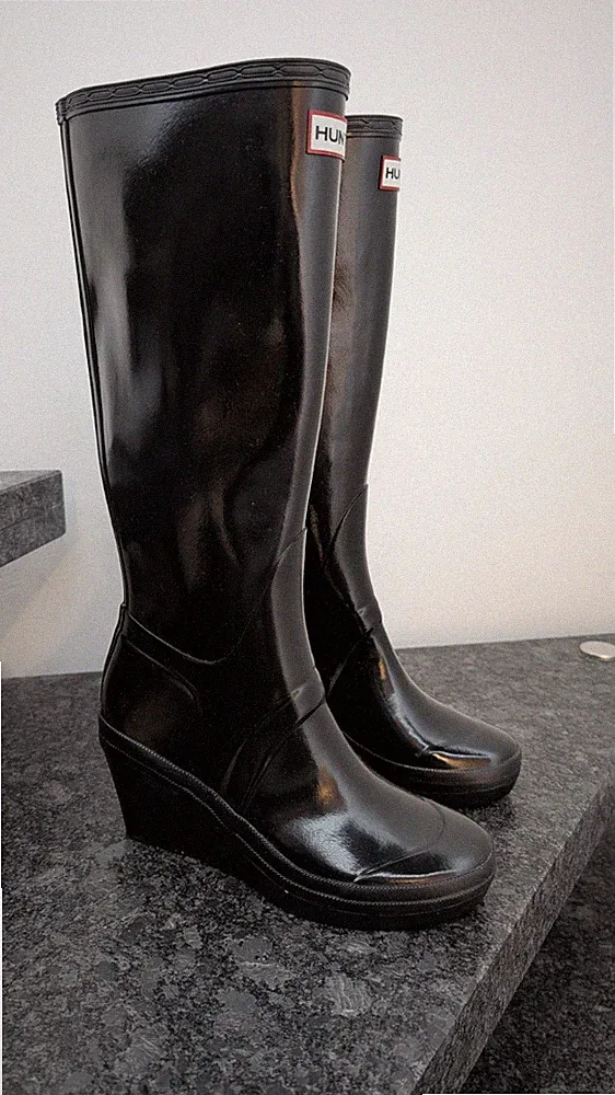Hunter Gummistiefel Keilabsatz Rubber Boots Sehr Selten! Gr. 38