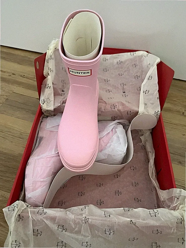 Hunter Gummistiefel Knöchel limitierte Edition in Rosa Gr. 39