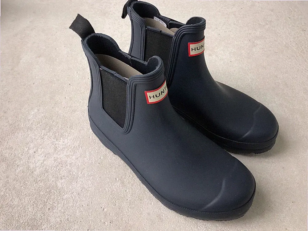 HUNTER Gummistiefel Original Chelsea Gr. 38 Naturkautschuk Navy matt