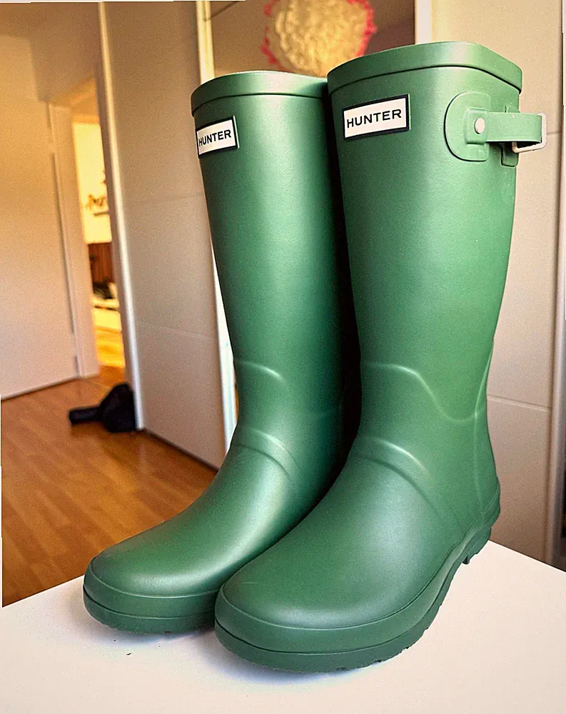 Hunter Gummistiefel Original Grün EU 37 wasserdicht High Top Schnalle