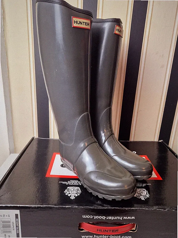 Hunter Gummistiefel - Regent Tall Gloss - Graphite - Damen - 37