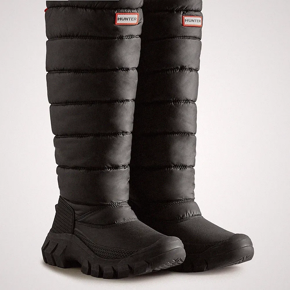 Hunter Intrepid Nylon Damen Gummistiefel In Schwarz