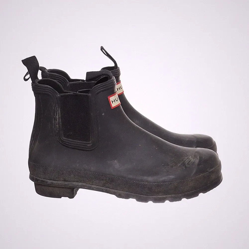 Hunter, Kurze Gummistiefel, Größe: 39, model: chelsea boot, Schwarz, Damen #Krd