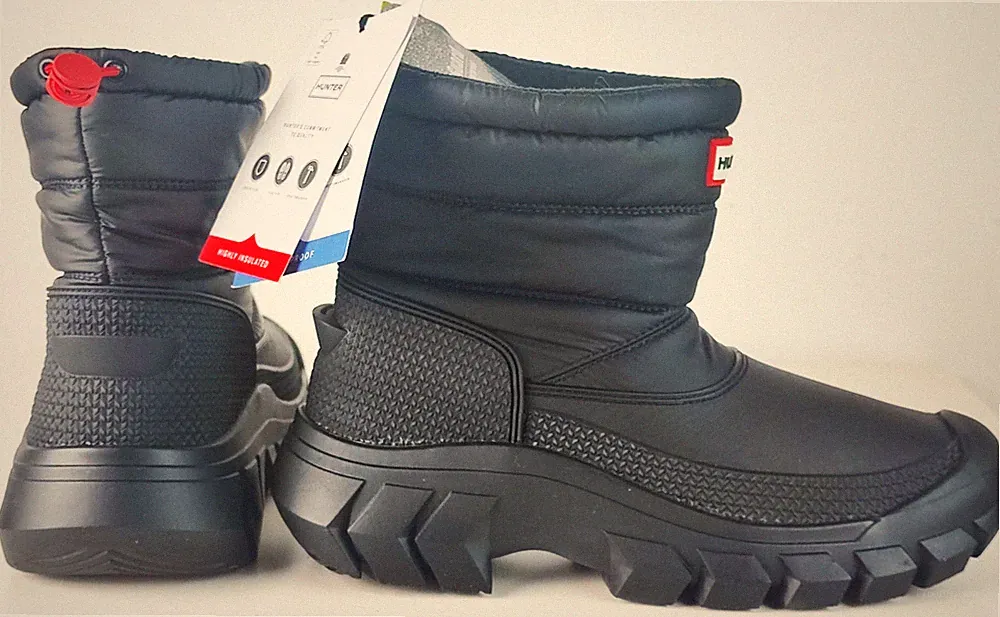 HUNTER Kurzgummistiefel INTREPID SHORT SNOW BOOT Damen Stiefel Black Gr.37 NEU