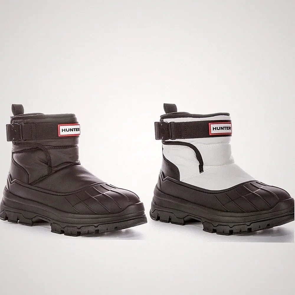 HUNTER Original Blk Kurz Schnalle Furchtlos Schnee Damenstiefel EU 36-42