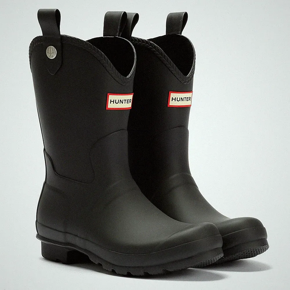 Hunter Original Cowboy Gummi Damen Schwarze Farbe Gummistiefel