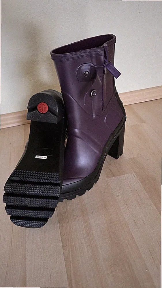 Hunter Original High Heel Gr. 39 Lila Gummistiefel Neuwertig Absatzgummistiefel