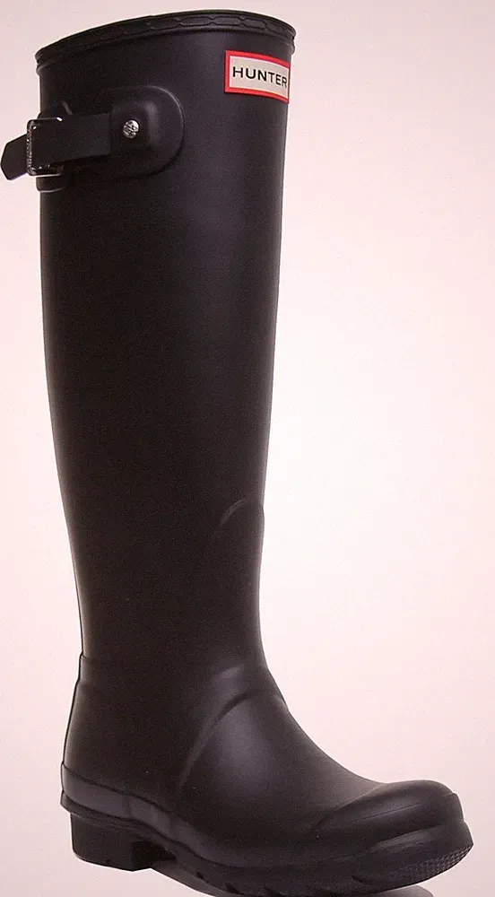 HUNTER Original Hoch Gummistiefel Damen Stiefel IN Schwarz Matt Größe EU 36-42