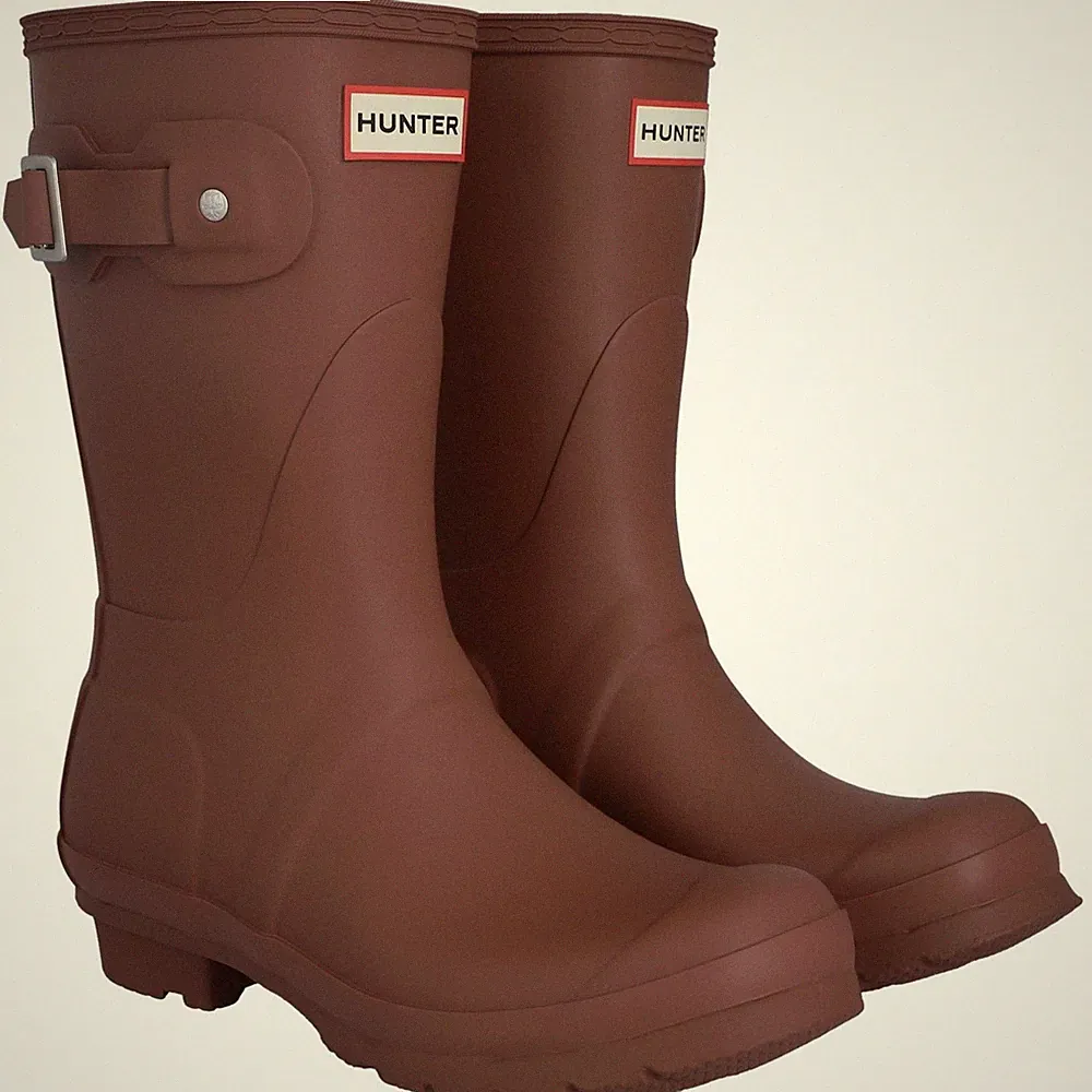 Hunter Original Short Gummi Damen Merlot Gummistiefel
