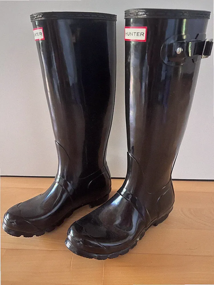 Hunter Original Tall Gummistiefel Glossy Schwarz Gr. 38 Damen