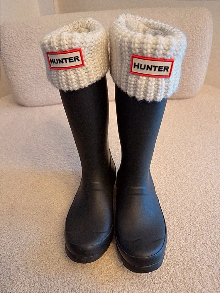 Hunter Original Tall Kinder Gummistiefel Gr 32 ORIGINAL TALL BOOT Navy Matt