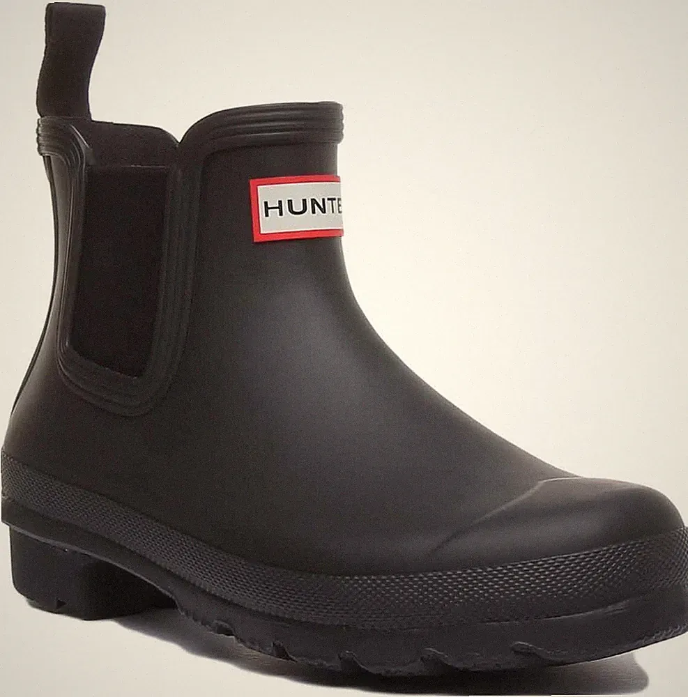 HUNTER Original W Chelsea Damen Stiefel IN Schwarz Größe UK 3 - 8