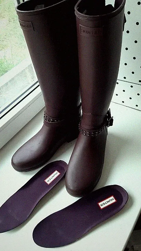 HUNTER Refined Burgundy Adjustable Stud Tall WFT2003MET-OXD Size UK-5 US-7 EU-38