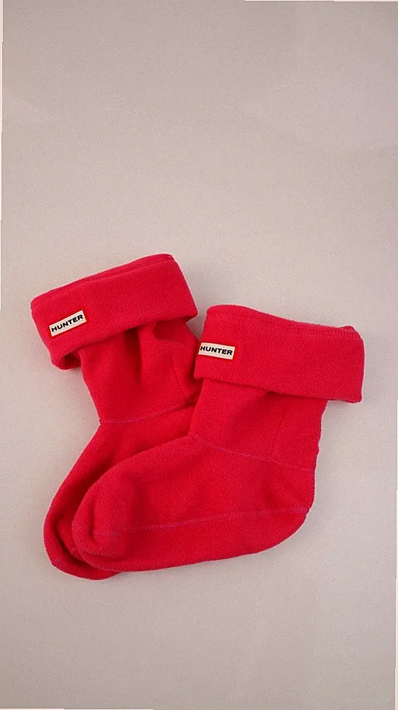 Hunter Socken kurz Pink rosa 41 42 Fleecesocken