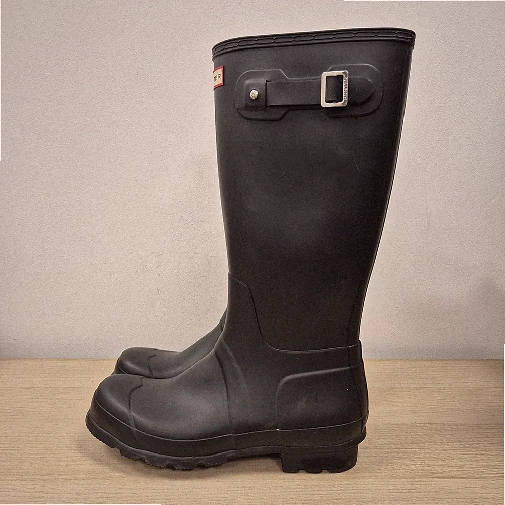Hunter Stiefel Herren Größe UK 11 schwarz Gummi hoch Gummistiefel wasserdicht Outdoor