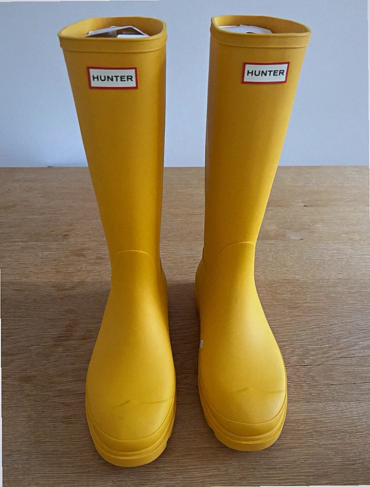 Hunter Unisex Downpour Tall Gummistiefel Gelb EU 43 Anti-Rutsch Slip-On