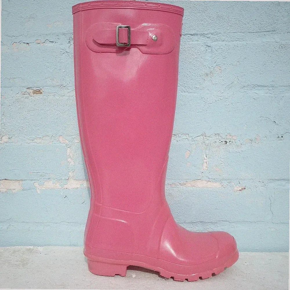 Hunter Welly Boots UK 4 EUR 37 Damen rosa Gummistiefel zum Überziehen