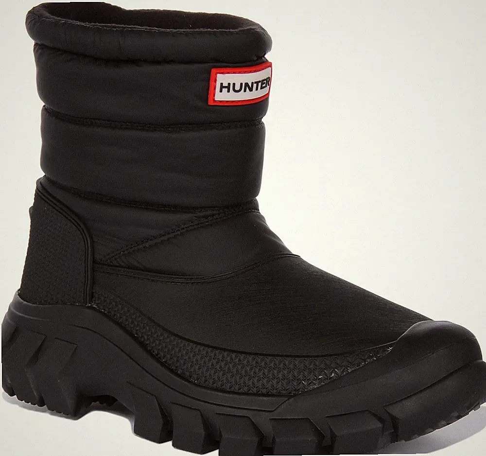 HUNTER WFS2108WWU-BLK Furchtlos Isoliert Schnee Kurz Damen Stiefel Schwarz