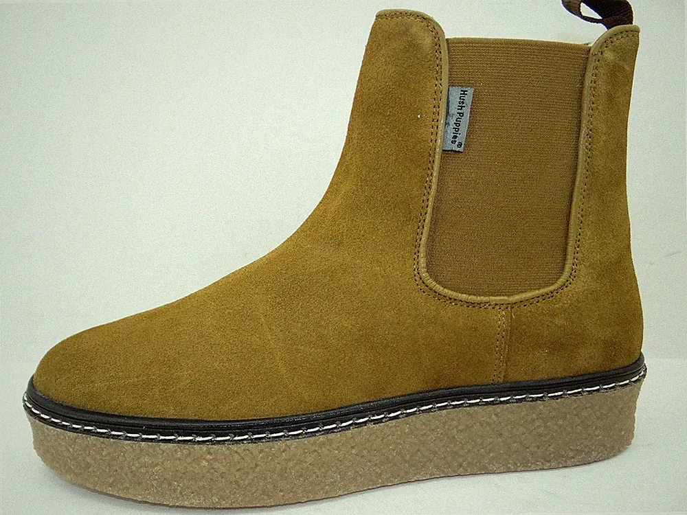 Hush Puppies Chelsea Plateau Lammfell Stiefelette Stiefel Boots Damen Leder Gr40