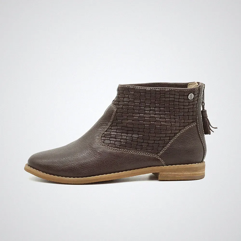 Hush Puppies Damen Woven Bootie Braun Leder Classics Stiefelette EU 38