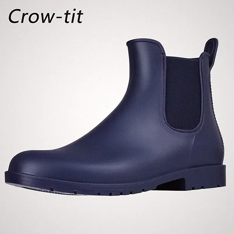 I Damen Regenstiefel wasserdicht rutschfest Chelsea kurz Outdoor