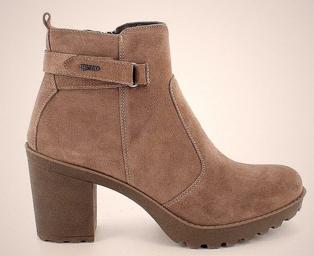 IGI & CO 26620 Damen Schuhe Stiefeletten Amphibien Keilabsatz Wildleder
